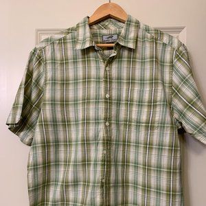 Vintage Horny Toad Short Sleeve Shirt Men's L Casual Button Up Outdoor Hiking